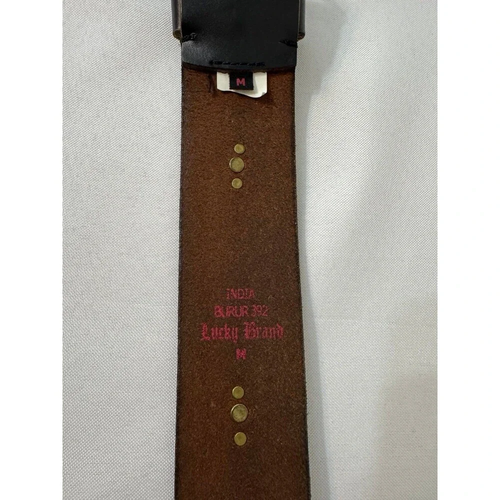 LUCKY BRAND EMBROIDERED LEATHER BELT medium nwot